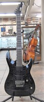 ESP LTD MH-250 2009 Trans Black Quilted Maple Electric Guitar 2009