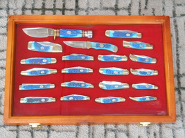 Steel Warrior Blue 21pc Collectors Knife Set