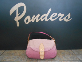 Louis Vuitton Sunray Rouge 2010 Limited Ed Pink Monogram Denim Canvas Handbag
