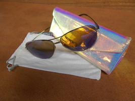 Smith Optics Langley Sunglasses Silver Blue Flash Mirror Lens