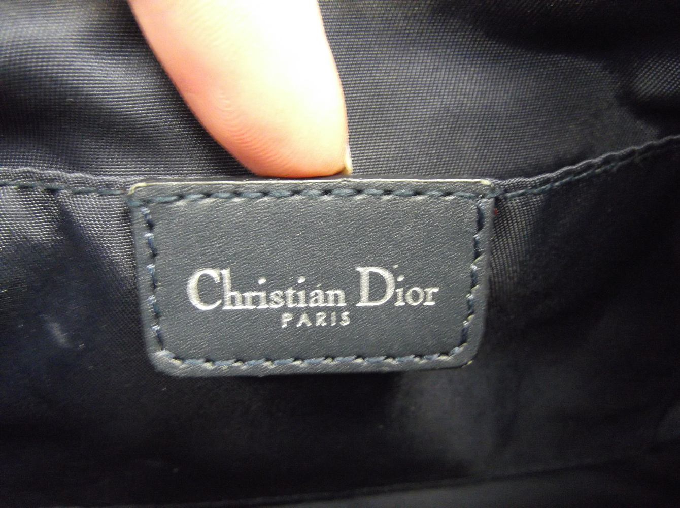 CHRISTIAN DIOR Vintage Trotter Pochette Shoulder Bag Diorissimo Canvas Small
