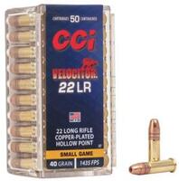 CCI Velocitor .22 LR 40gr Copper Plated Hollow Point (CPHP) 50RD Box