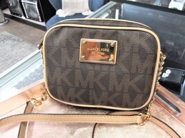 MICHAEL KORS JET SET CROSSBODY - BROWN/TAN