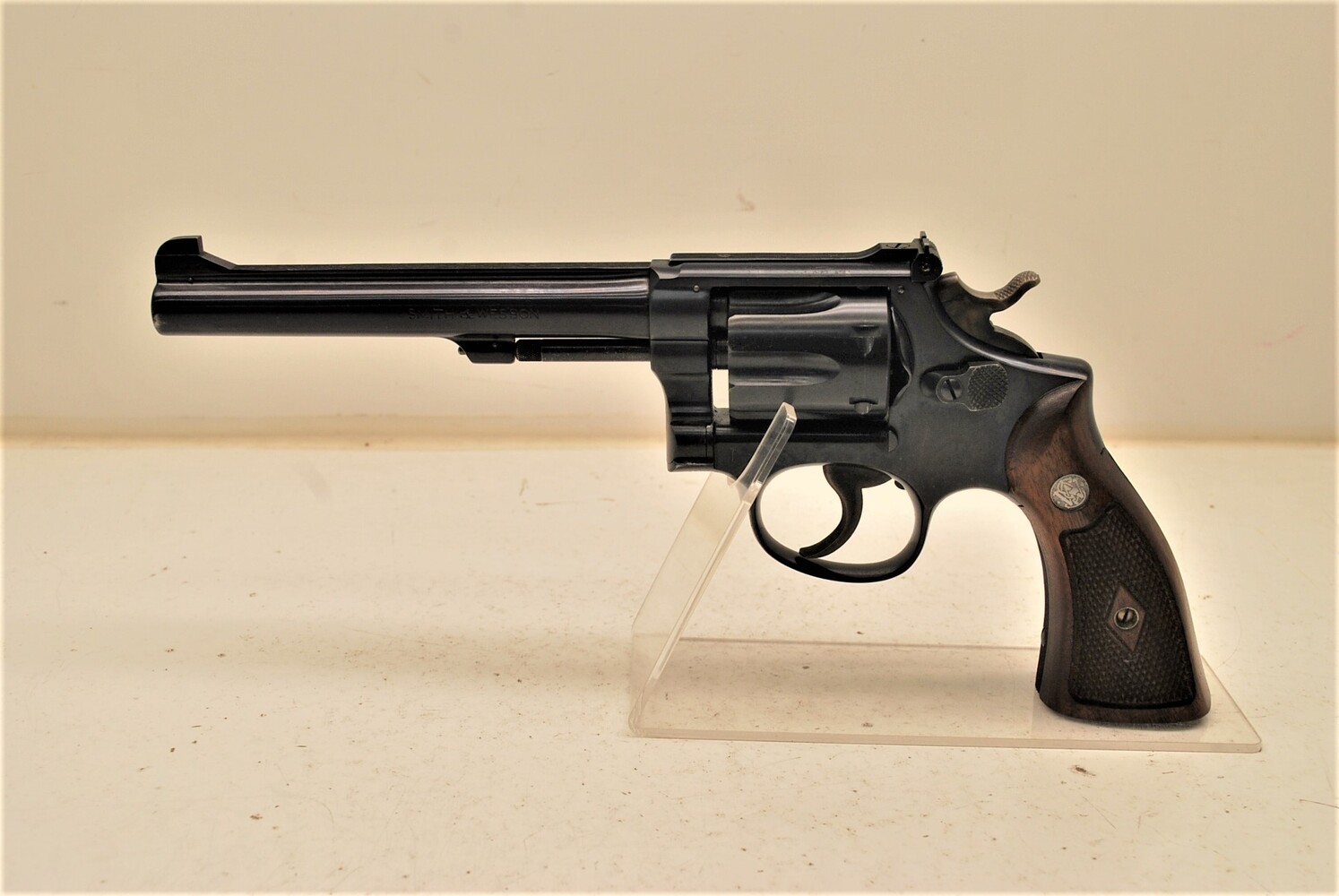 S&W K-22 Masterpiece .22LR 3rd Model Post War 6Rd Revolver Gold Box Smith Wesson