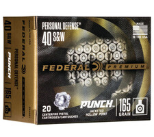 Federal PUNCH .40 S&W 165gr HP 20Rds Self Defense Ammo