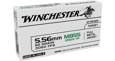 Winchester 5.56 65gr. M855 Green Tip FMJ 20-Rds