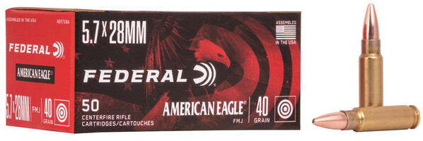 Federal American Eagle 5.7 x 28mm Ammunition 50Rds TMJ 40Gr Ammo