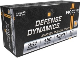FIOCCHI .357 Mag 158gr JHP 50 Rounds Ammo
