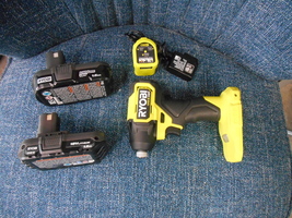 Ryobi 18V Brushless Cordless 1/4 in. Impact Driver with (2) 1.5 Ah batteries