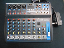 PYLE 8-Ch. Bluetooth Studio Mixer - DJ Controller Audio Mixing Console System