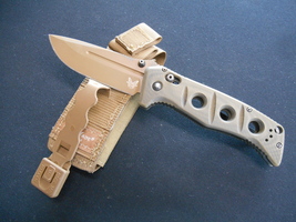 Benchmade 275FE-2 Shane Sibert Adamas Folding Knife 3.78" CruWear FDE w/sheath