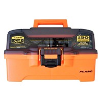 NEW!! Plano Lets Fish 2-Tray Tackle Box with Starter Kit (Orange)