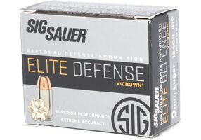 Sig Sauer Elite Performance Ammo 9mm Luger 124 Grain V-Crown Jacketed HP 20Rd