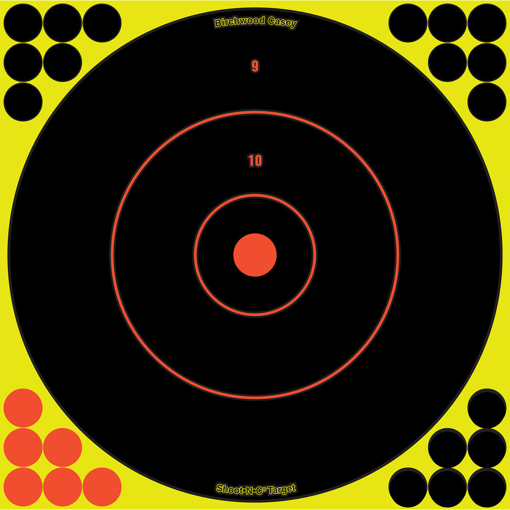 Birchwood Casey Shoot-N-C Reactive Targets: Bull's-Eye SRC-5 12