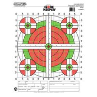 Champion Scorekeeper 100 Yard Rifle Sight In Paper Target Orange/Green Bulls 12 