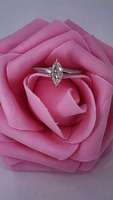 10KT White Gold 0.61CT Marquise Solitaire Diamond Engagement Ring