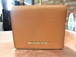 Michael Kors Jet Set Travel Saffiano Leather Card Holder - Acorn