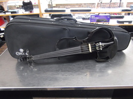 Cecilio Silent Electric Solid Wood Violin Full Size 4/4 Black