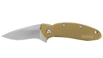 NEW-Kershaw 2.4in. Scallion Folding Knife Tan/Silver