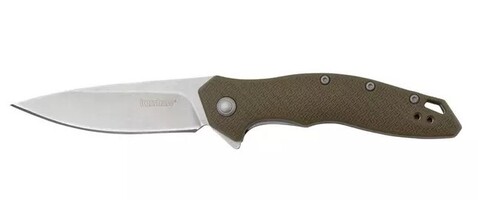 NEW-Kershaw Shoreline Liner Lock Assisted Knife Black FRN 3.25" Stonewash