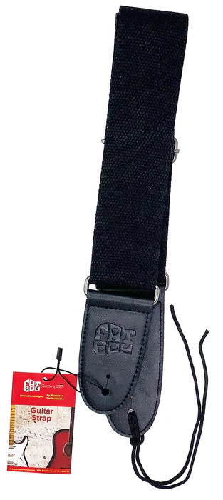 Fatboy Black Soft & Cool Cotton Guitar-Bass Strap