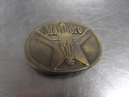 Vintage MARLBORO 1987 Brass Collectible Belt Buckle