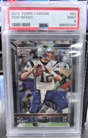 2015 Topps Chrome Tom Brady #50 PSA Graded Mint 9
