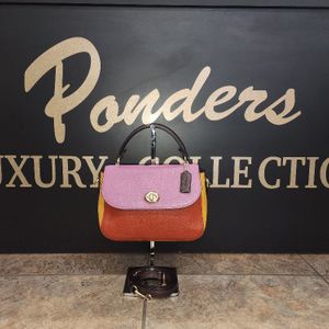 COACH Marley Top Handle Satchel Colorblock Handbag