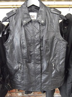 Harley Davidson Womans Leather Embroidered Leather Vest - Medium