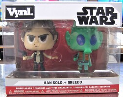 FUNKO VYNL STAR WARS HAN SOLO + GREEDO BOBBLE HEADS