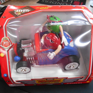 NIB M&M Dispenser Rebel Without A Clue Collectible Candy Dispenser Blue Hot Rod 
