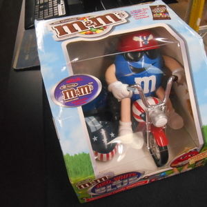 M&M's Red White & Blue Motorcycle Candy Dispenser Limited Edition